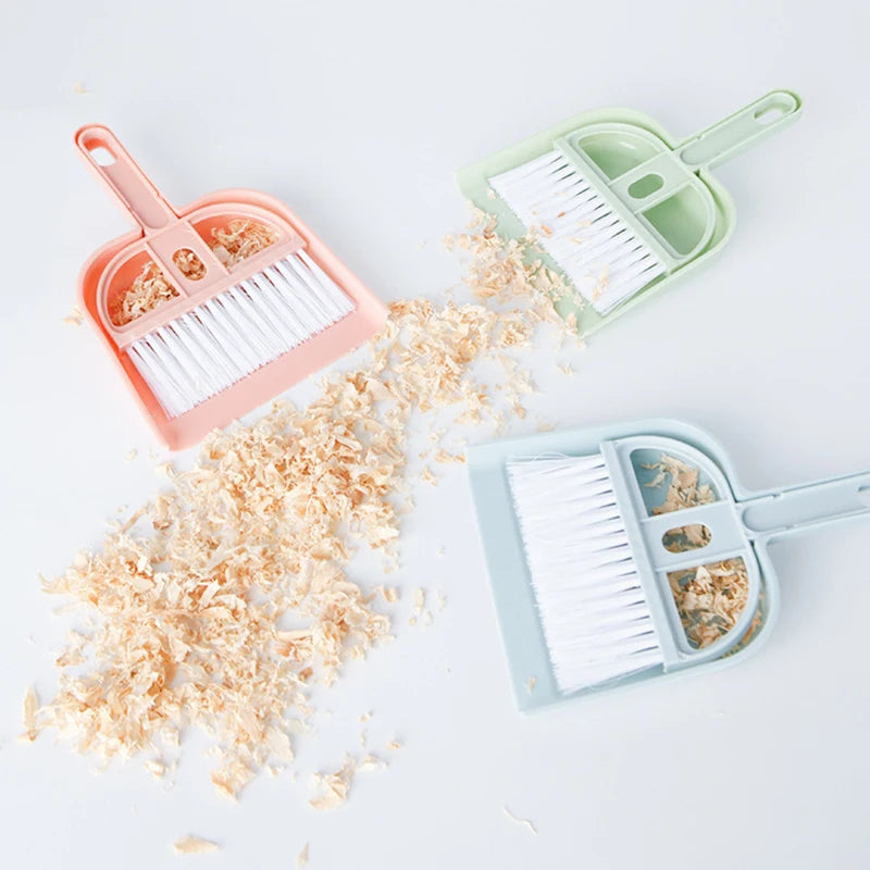 Cat Hamster Dustpan Small Broom Set Pet Professional Cleaning Tools