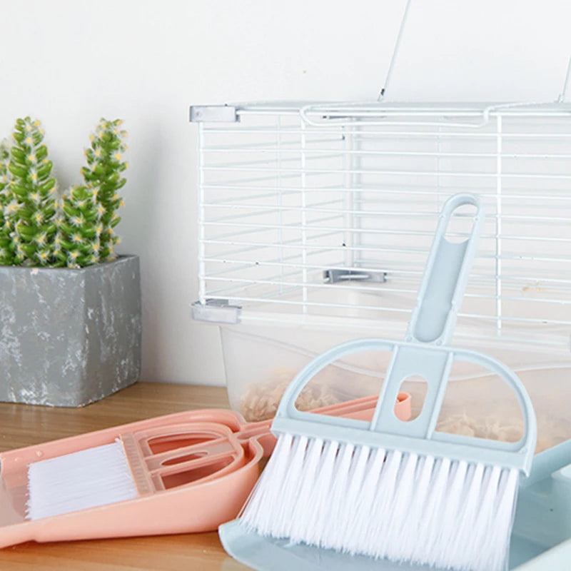 Cat Hamster Dustpan Small Broom Set Pet Professional Cleaning Tools