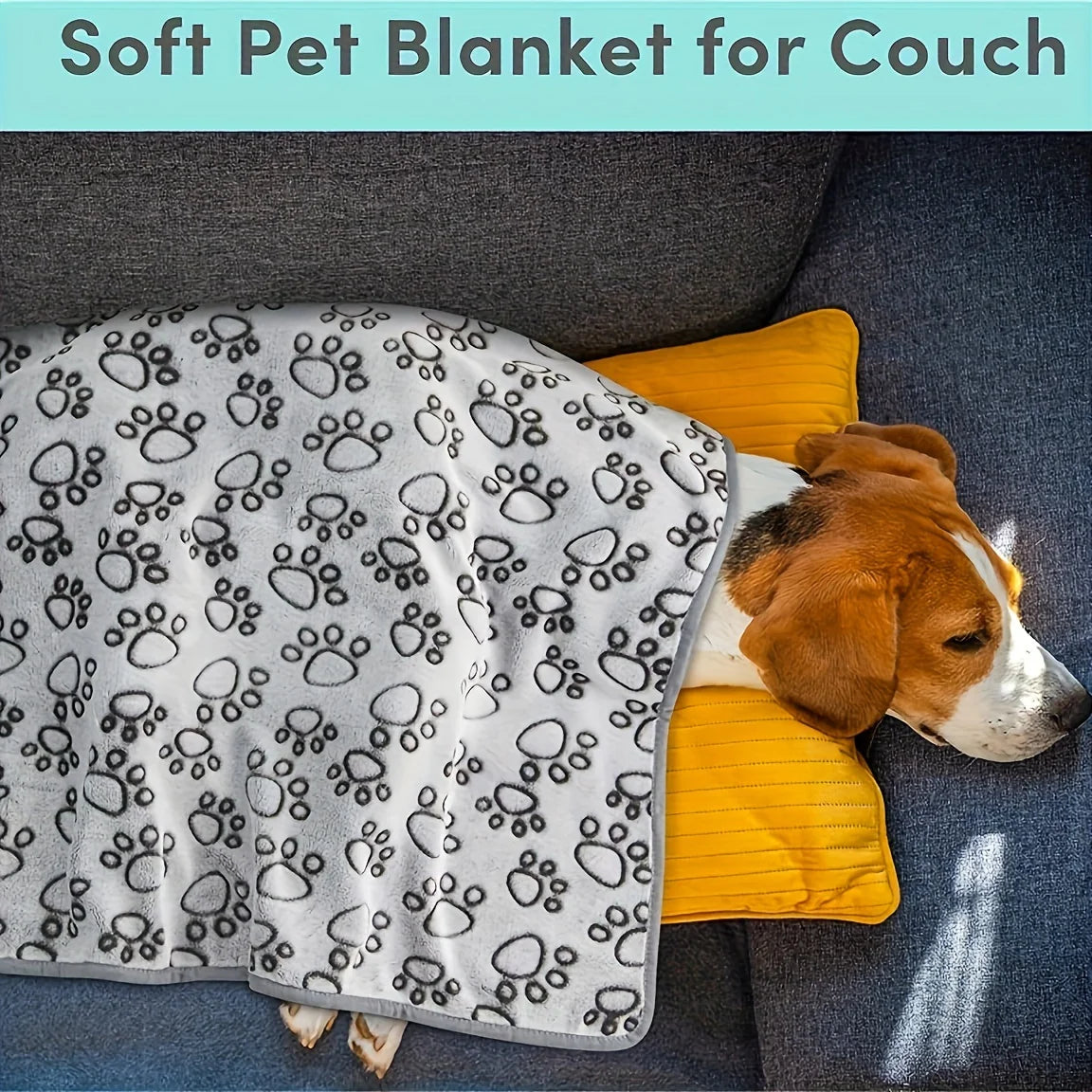 Soft Fluffy High Quality Pet Blanket Cute Cartoon Pattern Pet Mat Warm