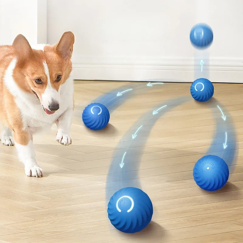 Pet Toy Ball Automatic Moving Dog Toy Ball Smart USB Jumping Rotating