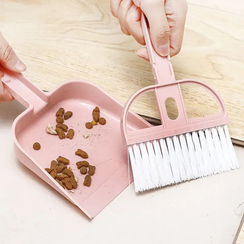 Cat Hamster Dustpan Small Broom Set Pet Professional Cleaning Tools