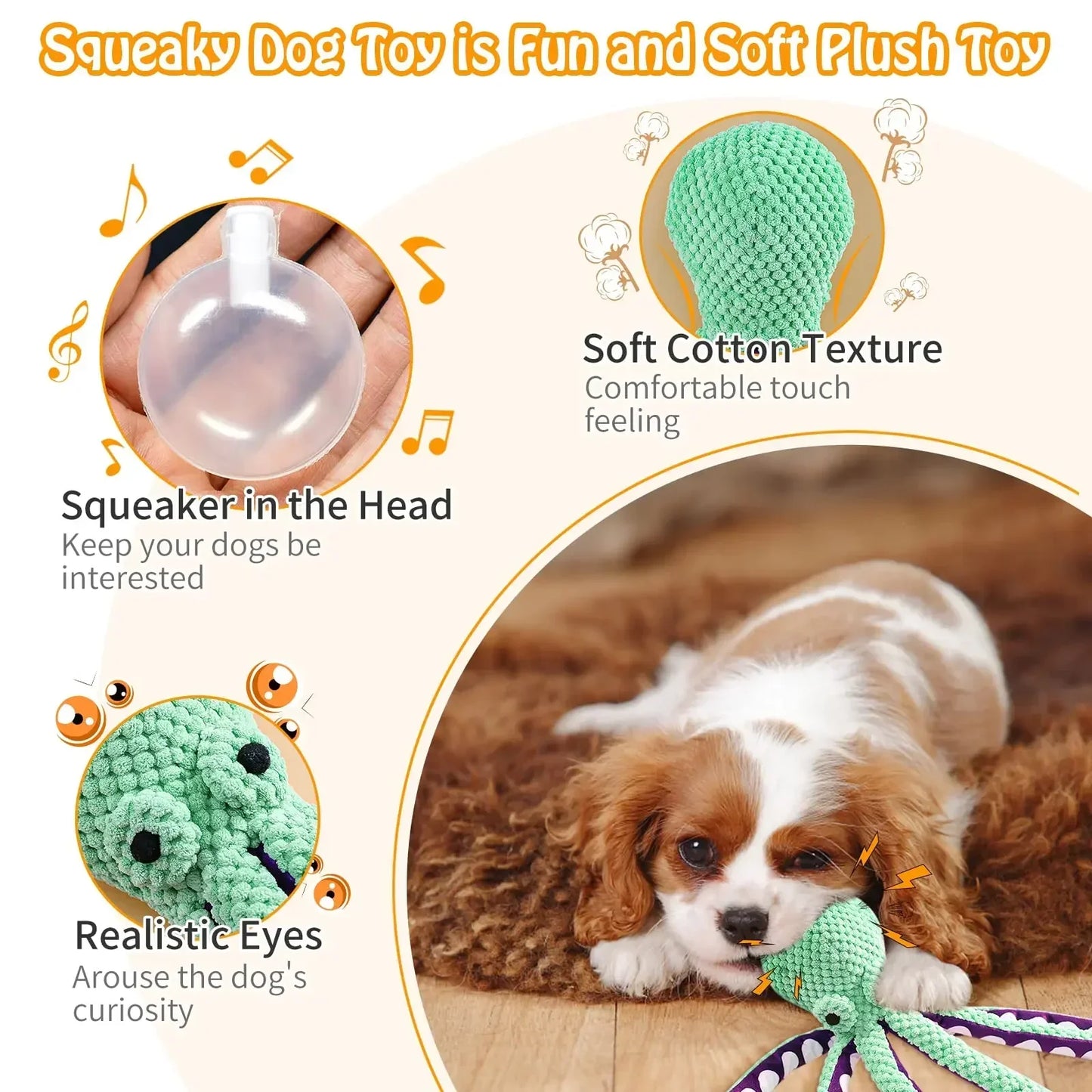 Pet Plush Toy Cat Dog Voice Octopus Shell Puzzle Toy Bite Resistant