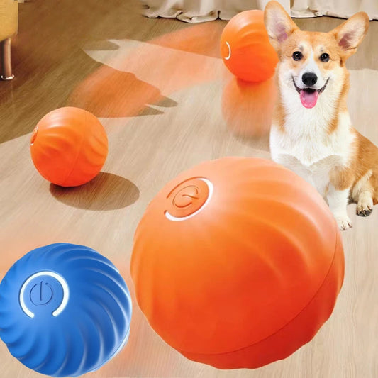 Pet Toy Ball Automatic Moving Dog Toy Ball Smart USB Jumping Rotating