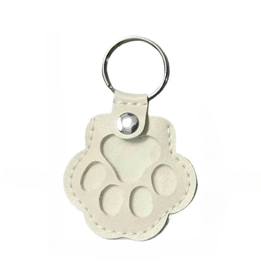1PC  Leather pet hair storage bag, cat paw keychain, multifunctional