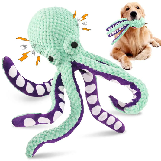 Pet Plush Toy Cat Dog Voice Octopus Shell Puzzle Toy Bite Resistant