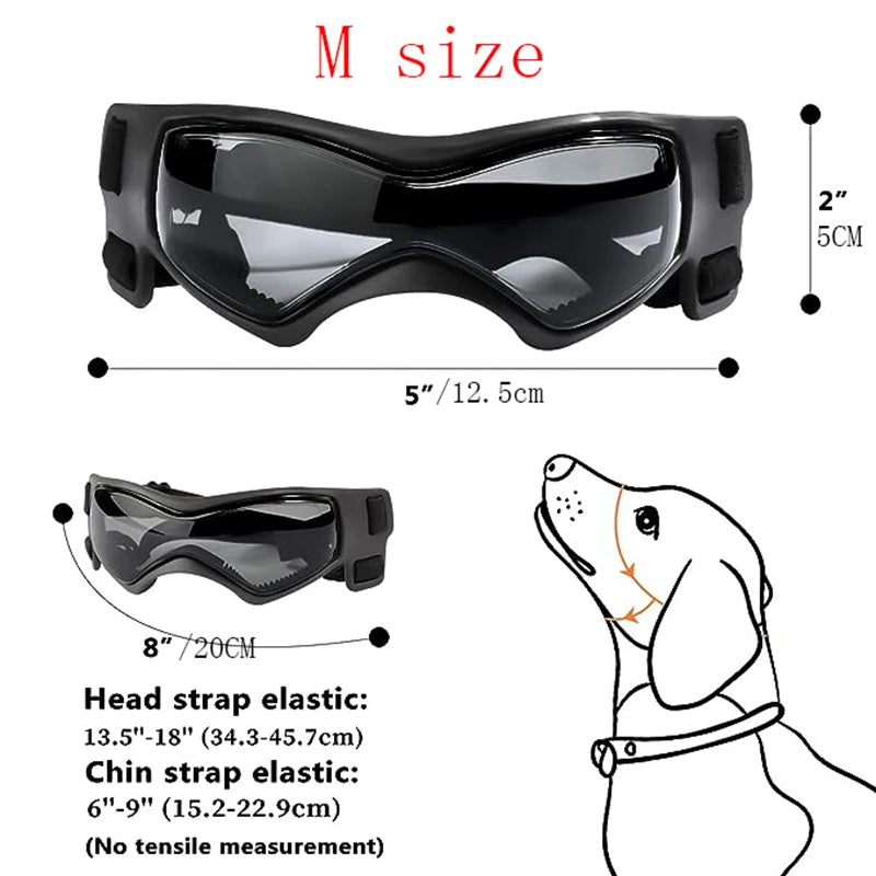 Dog Sunglasses Soft Adjustable UV Protection Pet Goggles Easy Wear