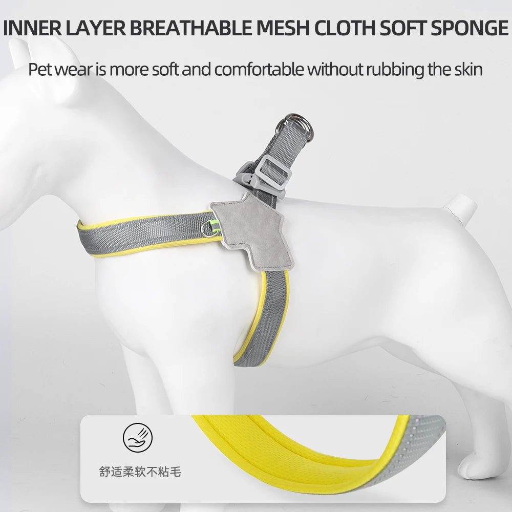 Reflective Pet Dog Harness For Small Medium Dogs Cat No Pull Vest